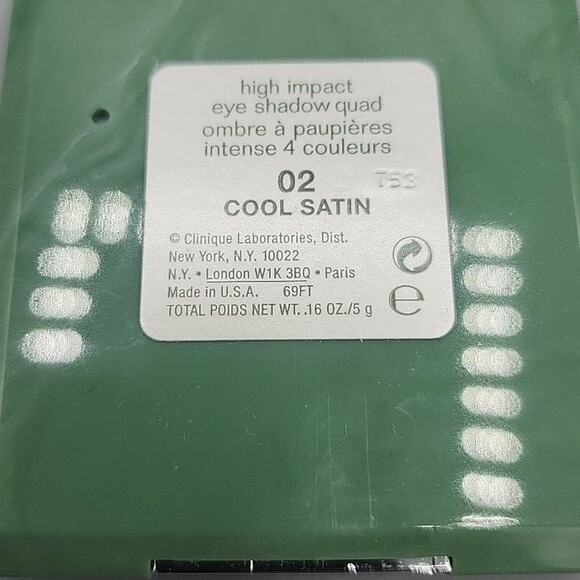 CLINIQUE High Impact Eye Shadow Quad 02 Cool Satin NIB - Picture 7 of 7